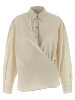 'Straight Collar Twisted' shirt LEMAIRE Beige