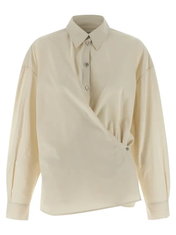 'Straight Collar Twisted' shirt LEMAIRE Beige