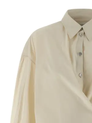 'Straight Collar Twisted' shirt Woman LEMAIRE Beige