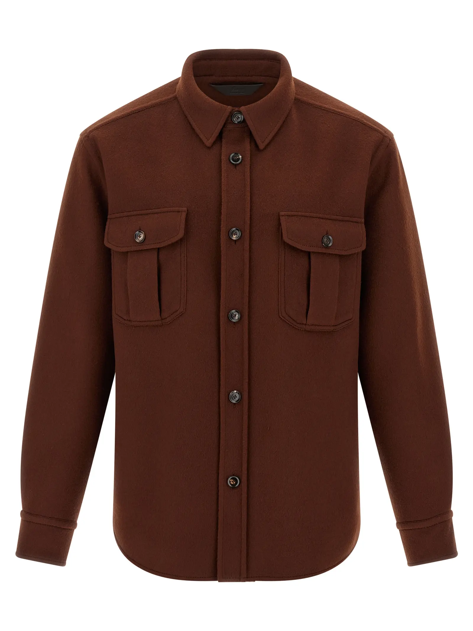 Сорочка Brioni Vagabond Коричнева 1 'Vagabond' overshirt BRIONI Brown