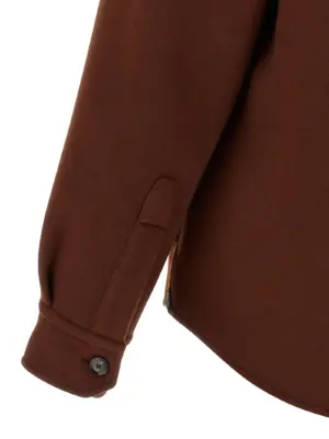 'Vagabond' overshirt 70% wool 30% cachemire BRIONI Brown