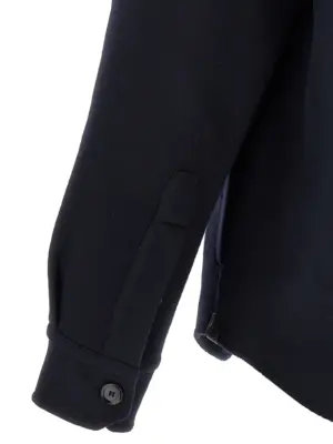 'Vagabond' overshirt 70% wool 30% cachemire BRIONI Blue