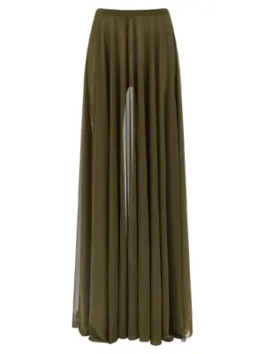 Pleated skirt NORMA KAMALI Green