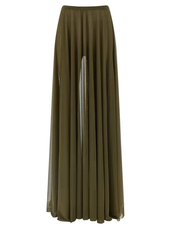 Pleated skirt NORMA KAMALI Green