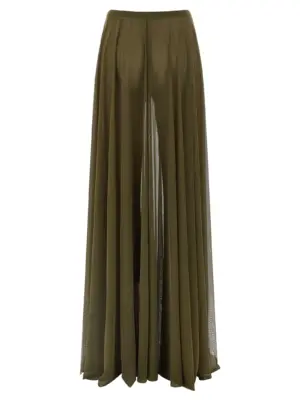 Pleated skirt ST325SMSQ94867 NORMA KAMALI Green