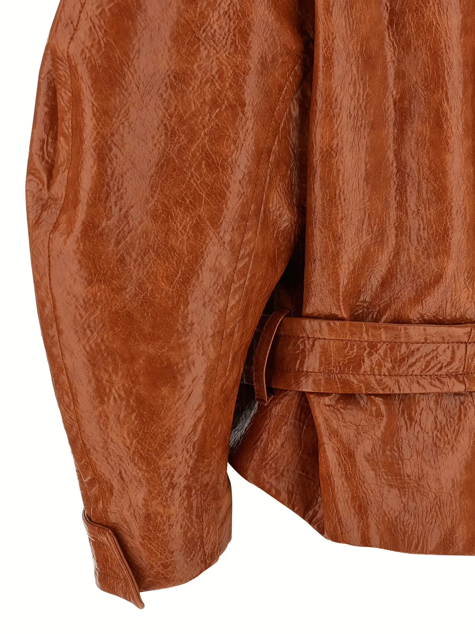 Пальто Zarina The Andamane Коричневе 4 'Zarina' coat 40% viscose 40% polyurethane 7% polyester 5% cotton 5% other fibers 3% metal THE ANDAMANE Brown