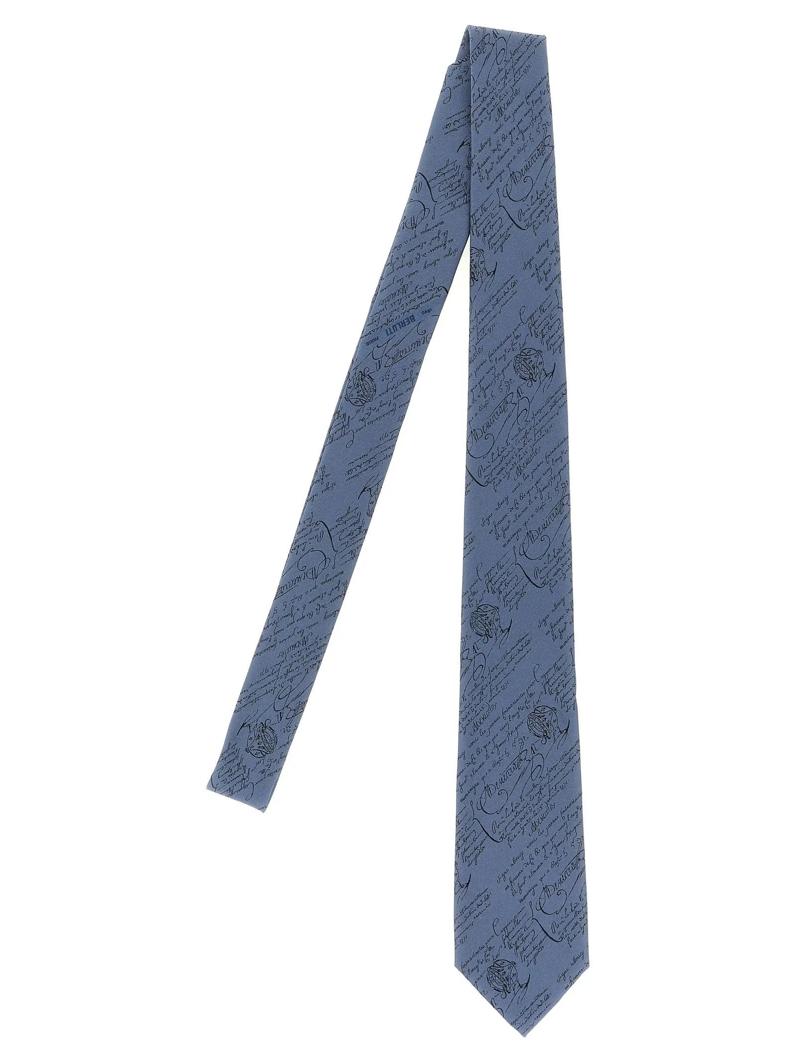Краватка Berluti Classic Scritto Синя 1 'Classic Scritto' tie BERLUTI Blue