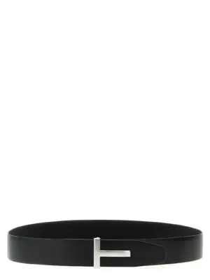 'T' reversible belt TB178LCL504S1N001 TOM FORD Black