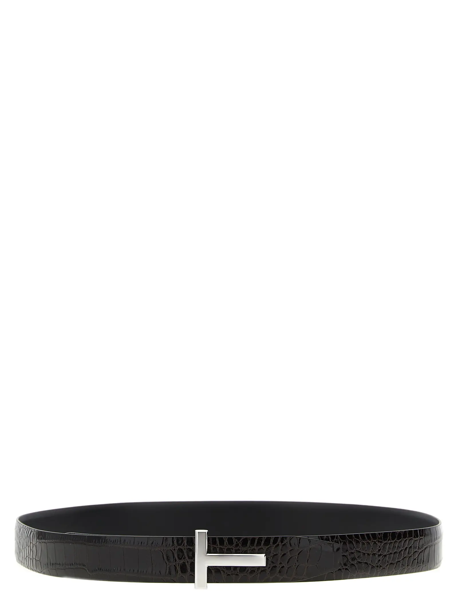 Ремінь зі шкіри крокодила Tom Ford Reversible Коричневий 1 Reversible crocodile leather belt TOM FORD Brown