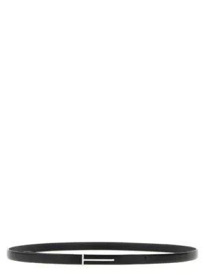 'T' leather belt TOM FORD Black