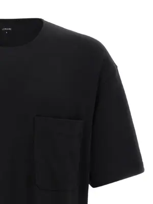 Cotton and silk t-shirt Man LEMAIRE Black
