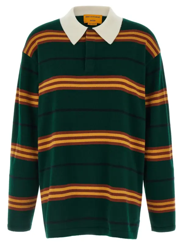 'Striped Rugby' polo shirt GUEST IN RESIDENCE Green