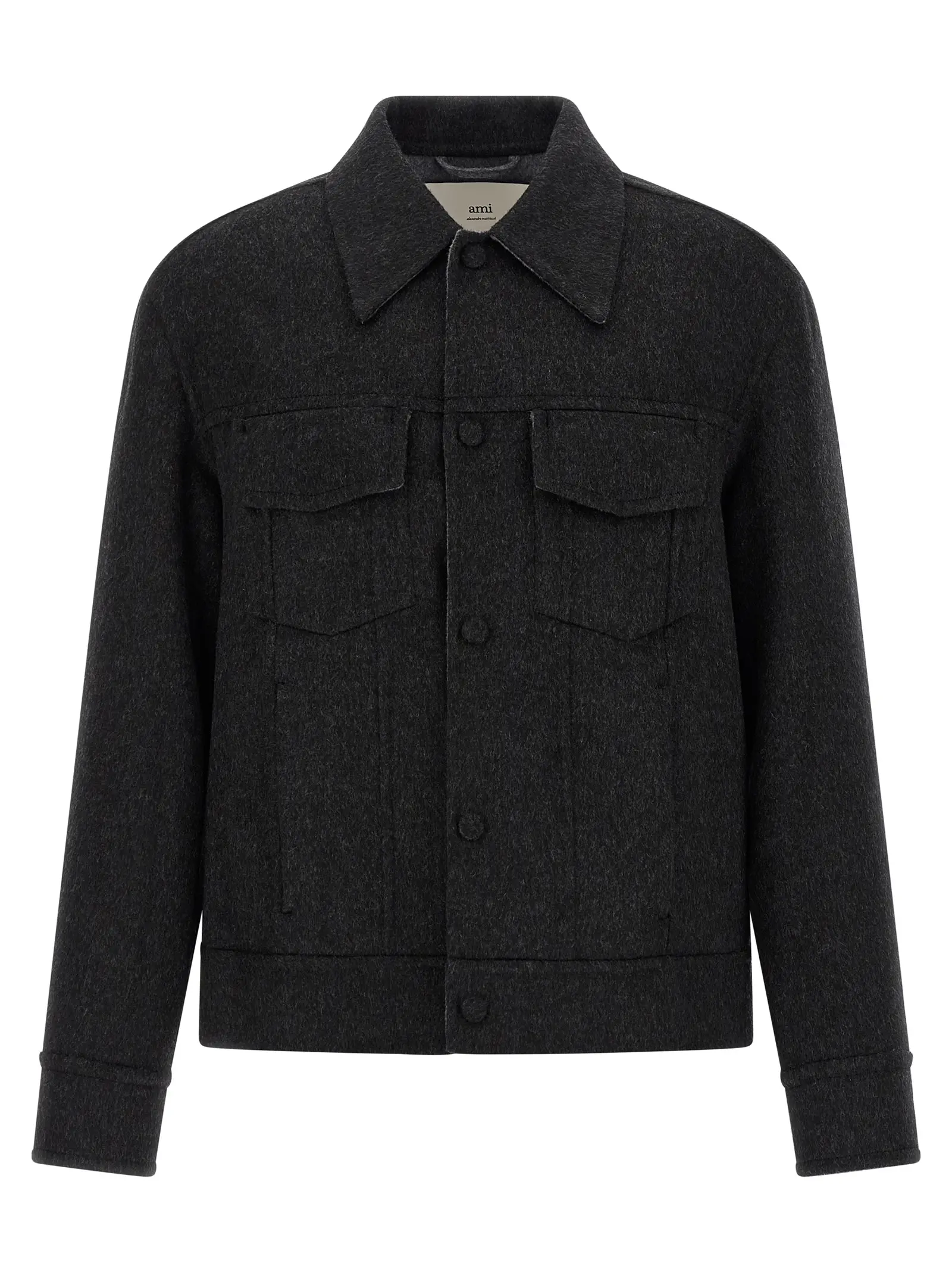 Сорочка Ami Paris Lenci cloth overshirt Сіра 1 Lenci cloth overshirt AMI PARIS Gray