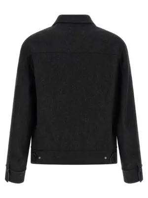 Lenci cloth overshirt UJK847WO0009021 AMI PARIS Gray