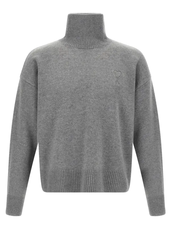 Puff logo sweater AMI PARIS Gray