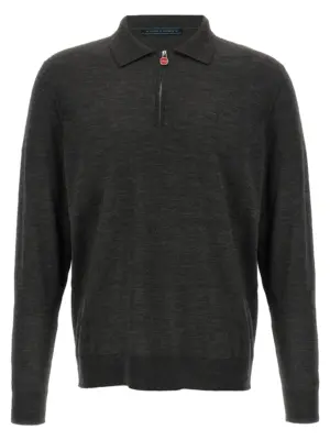 Halfzip polo shirt KITON Gray