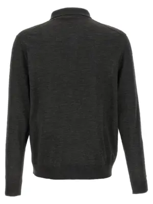 Halfzip polo shirt UMK04931002008 KITON Gray