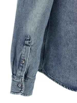 'Ami de Coeur' denim shirt 100% cotton AMI PARIS Blue