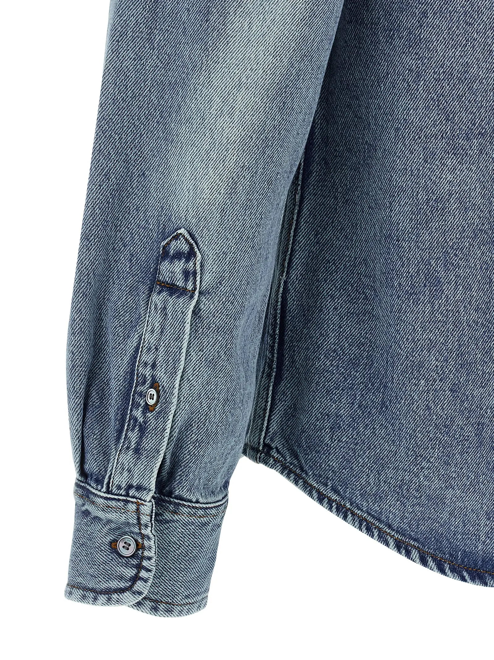 Сорочка джинсова Ami Paris Ami De Coeur Синя 4 'Ami de Coeur' denim shirt 100% cotton AMI PARIS Blue