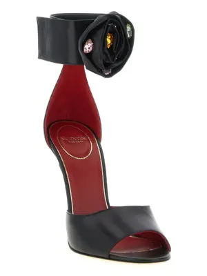 Valentino Garavani 'Drip Rose' sandals W0S0MY5RDWN78 VALENTINO GARAVANI Black