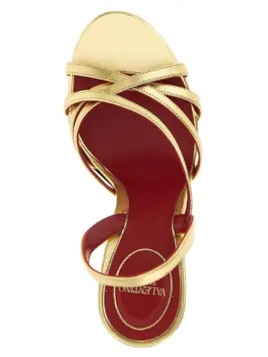 Valentino Garavani 'Fetishique' sandals 100% sheepskin leather (Ovis Aries) VALENTINO GARAVANI Gold