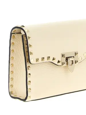 Valentino Garavani 'Rockstud' small shoulder bag Woman VALENTINO GARAVANI White