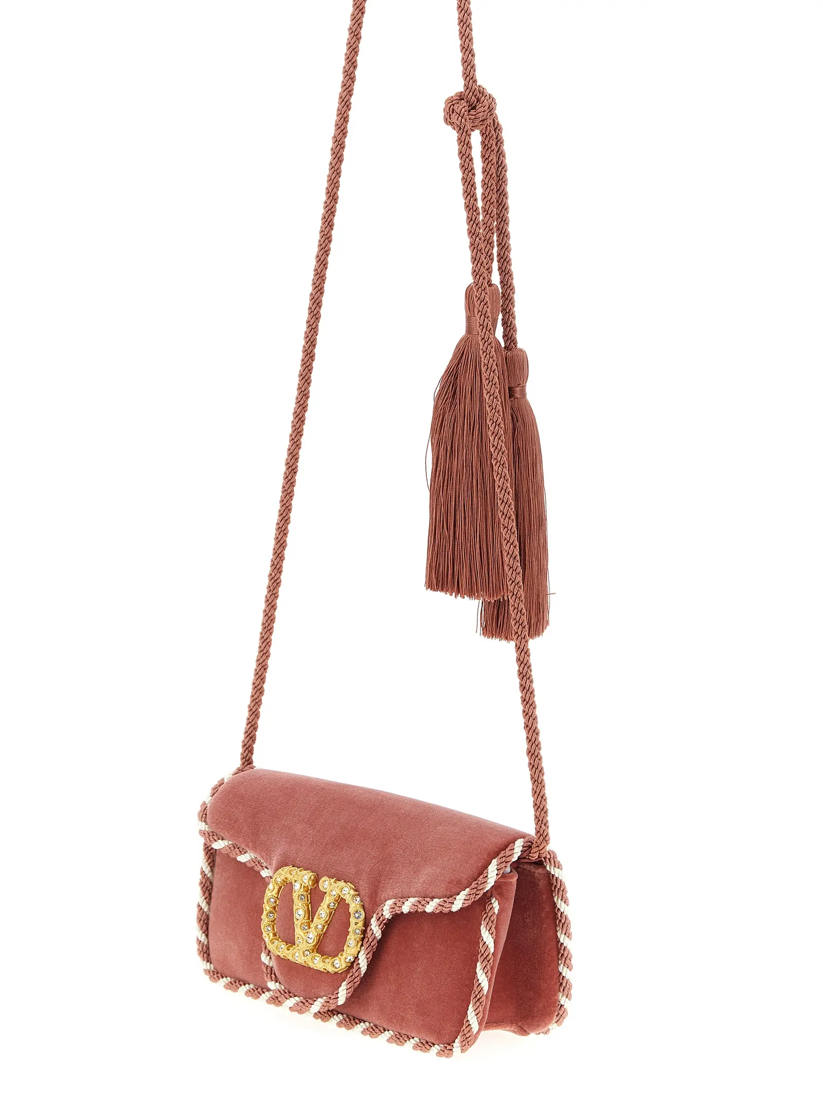 Клатч Locò Valentino Garavani Рожевий 4 Valentino Garavani 'Locò' clutch bag 100% viscose VALENTINO GARAVANI Pink