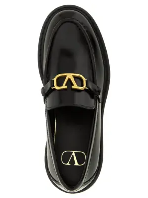 Valentino Garavani 'VLogo Signature' loafers 100% calfskin leather (Bos Taurus) VALENTINO GARAVANI Black