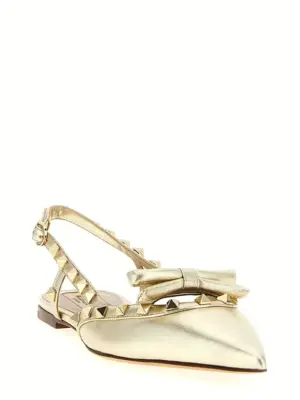 Valentino Garavani 'Rockstud' slingback W2S0IQ2VVPR16 VALENTINO GARAVANI Gold