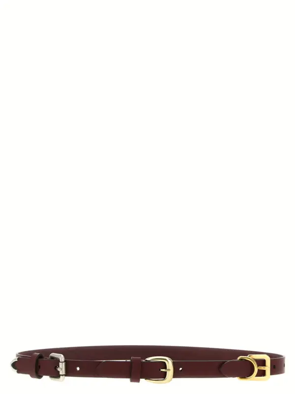 Triple buckle belt ETRO Bordeaux