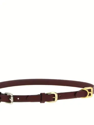 Triple buckle belt Woman ETRO Bordeaux