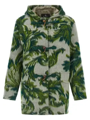 Carded wool jacket ETRO Green