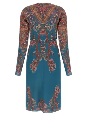 Floral printed dress WRHA027199SP4G4X0883 ETRO Blue