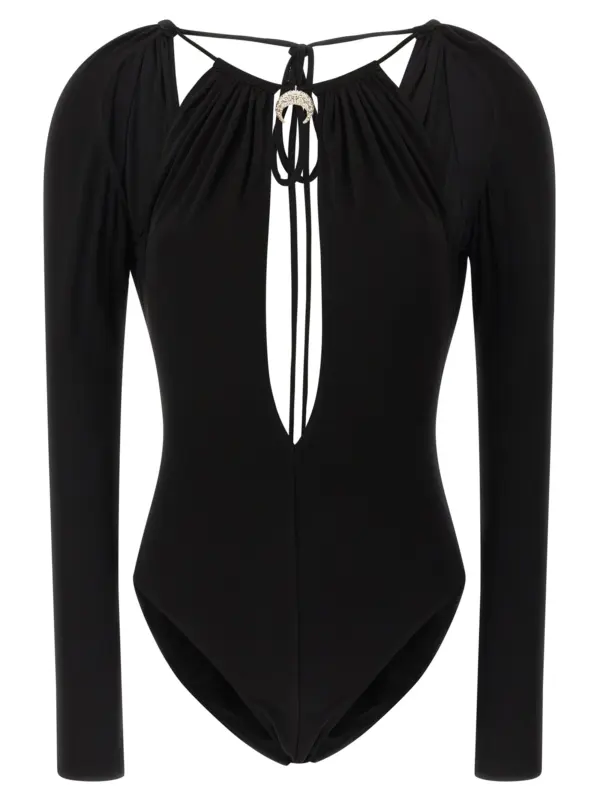 Jewel pendant bodysuit MARINE SERRE Black
