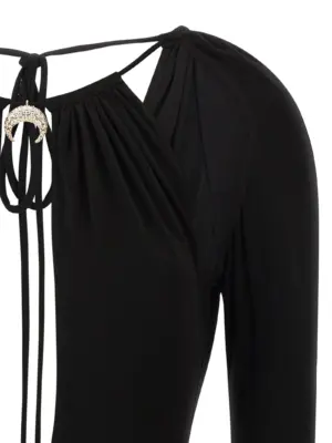 Jewel pendant bodysuit Woman MARINE SERRE Black