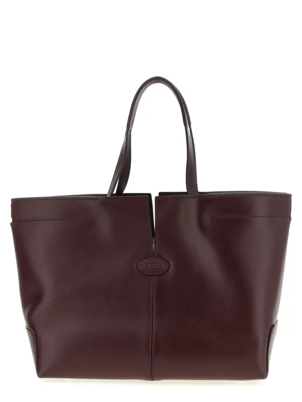 Medium-small 'Tod's Di Bag Folio' shopping bag TOD'S Bordeaux