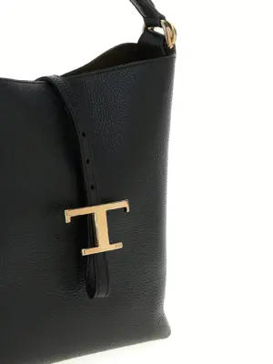 'T Timeless' mini bucket bag 100% calfskin leather (Bos Taurus) TOD'S Black