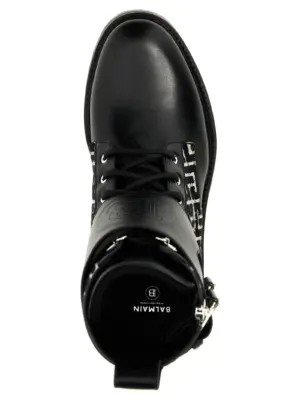 'Ranger' ankle boots 100% leather BALMAIN Black