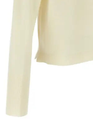 Wool sweater 100% virgin wool MA'RY'YA White