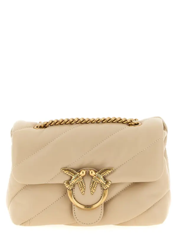 'Love Mini Puff' crossbody bag PINKO Beige