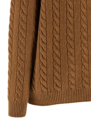 'Loneke' cardigan 100% sheep wool THE ROW Brown