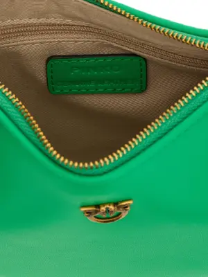 'Baby Half Moon' shoulder bag 100% goat leather (Capra Hircus Hircus) PINKO Green
