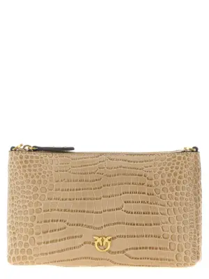 'Flat Horizontal' mini crossbody bag PINKO Beige