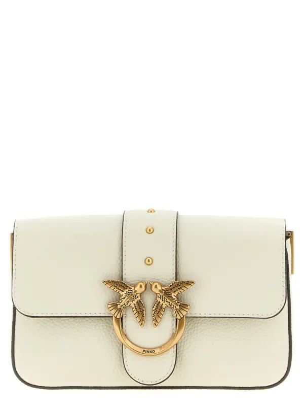 'Love One Mini' crossbody bag PINKO White
