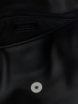 'Saddle Baguette' shoulder bag 100% goat leather (Capra Hircus Hircus) PINKO Black