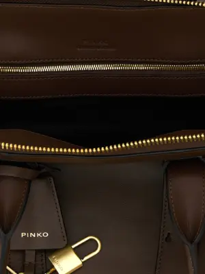 'Escape' maxi handbag 100% goat leather (Capra Hircus Hircus) PINKO Brown