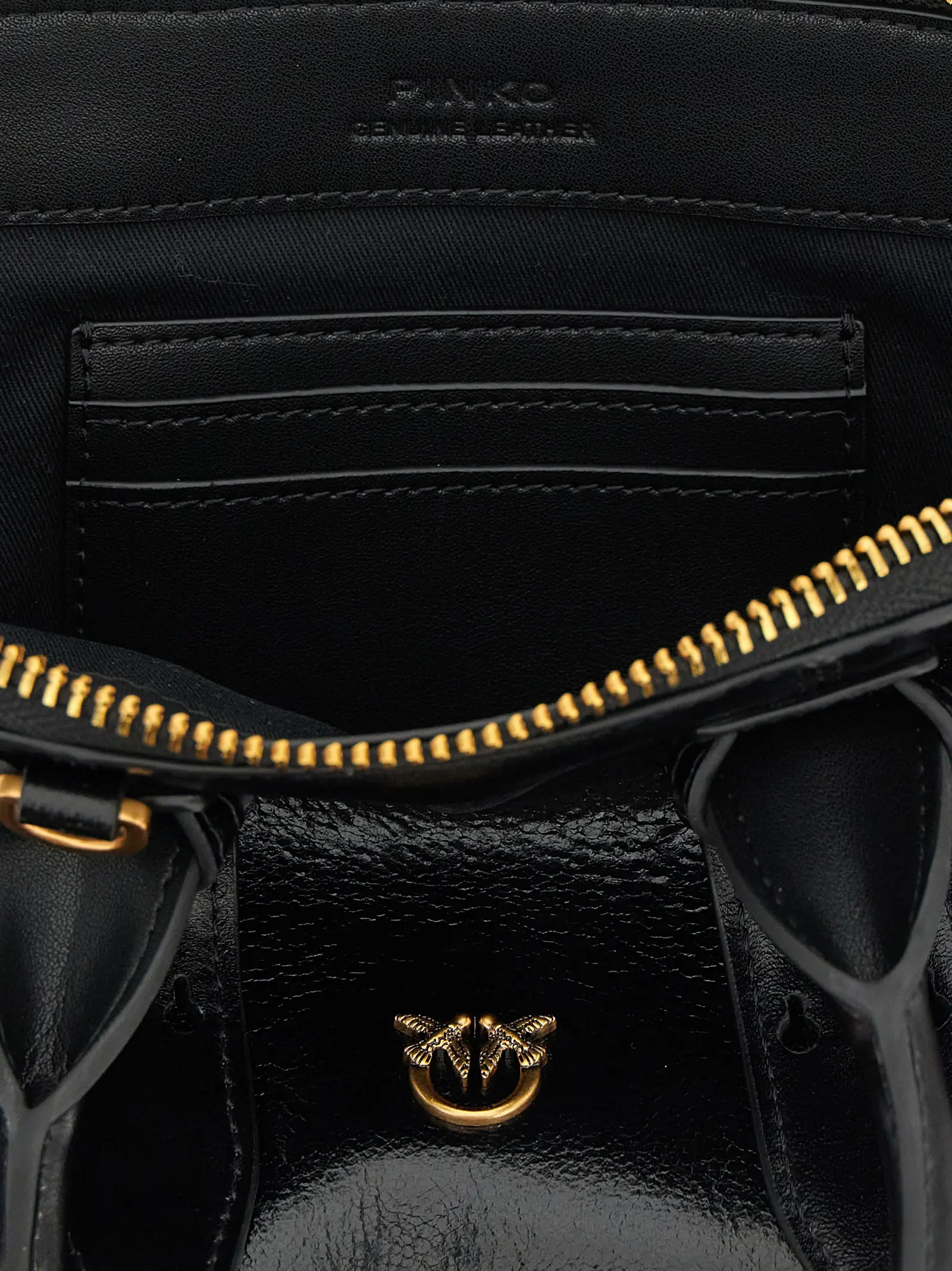 Міні сумка Bowling Pinko Чорна 4 'Bowling mini' handbag 100% goat leather (Capra Hircus Hircus) PINKO Black