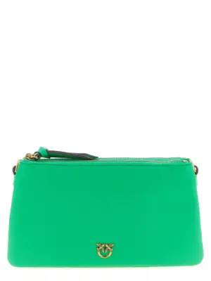 'Double' mini crossbody bag PINKO Green