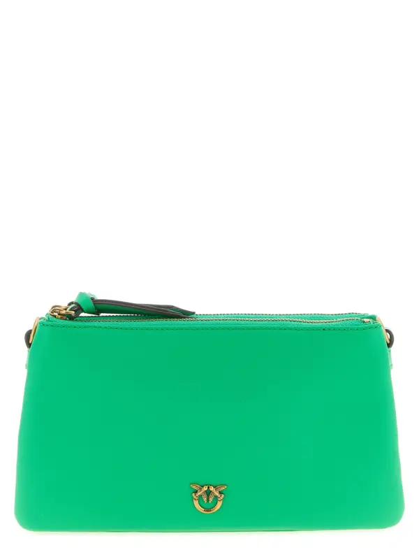 'Double' mini crossbody bag PINKO Green