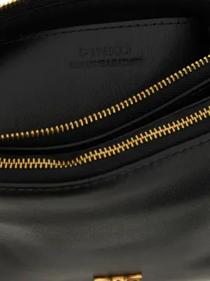 'Double' mini crossbody bag 100% calfskin leather (Bos Taurus) PINKO Black